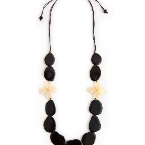 Camelia Necklace-Black