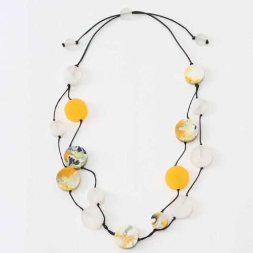 Sylca Designs - Yellow Double Layer Helene Necklace