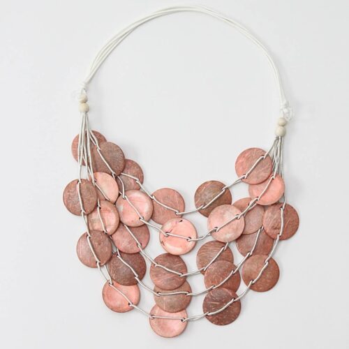 Short Lela Necklace in Peach