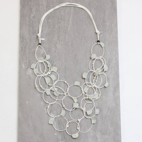 Sadie Loop Necklace in Ivory